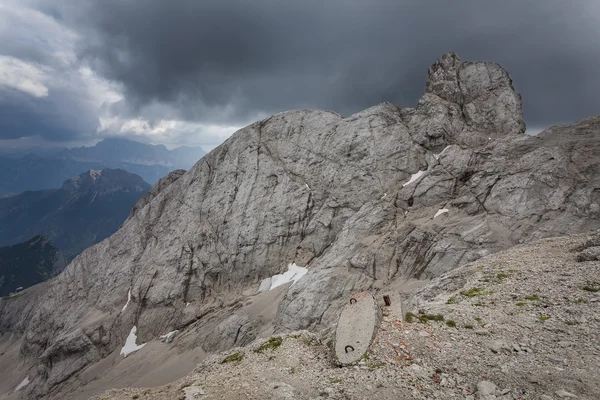 De weergave van de bergen - Dolomieten, Italië — Stockfoto