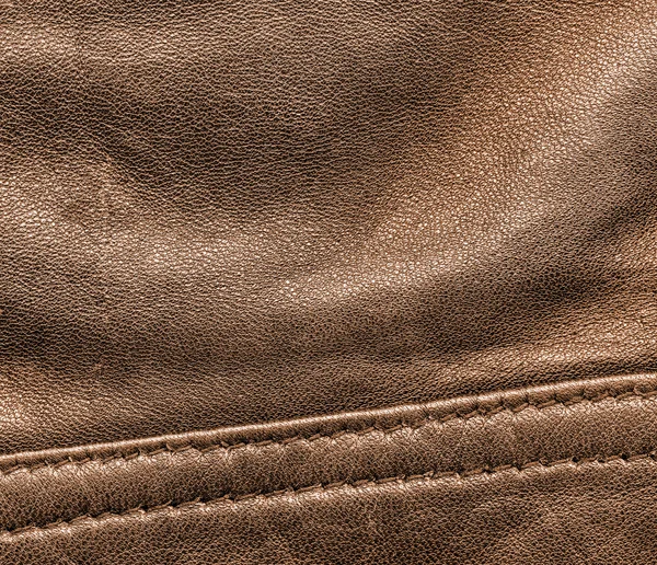 Crumpled brown leather background — Stock Photo, Image