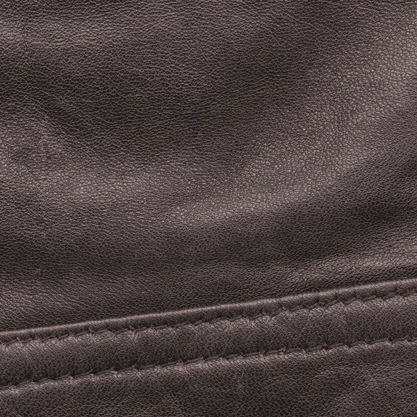 Braun zerknittert Leder Hintergrund — Stockfoto