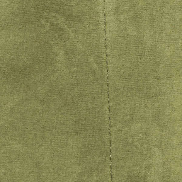 Texture tessile verde come sfondo, cucitura — Foto Stock