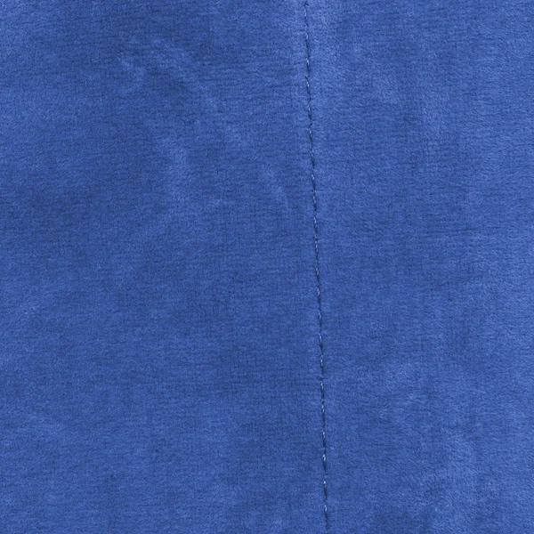 Blue textile texture as background, seam — Stock Photo, Image