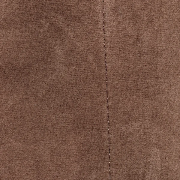 Bruin textiel textuur als achtergrond, naad — Stockfoto