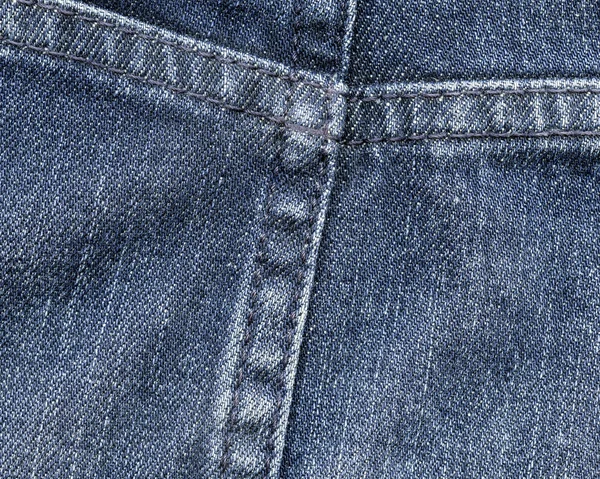 Fragment of blue jeans closeup — Stock Photo, Image