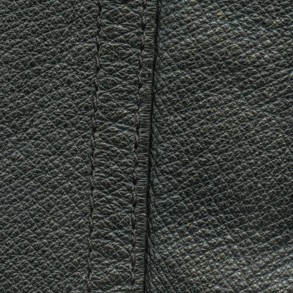 Dark gray leather texture or background — Stock Photo, Image