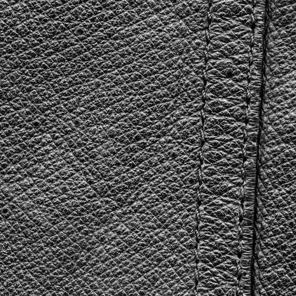 Grijs leder texture of achtergrond, naad — Stockfoto