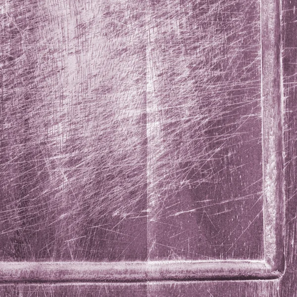 Fragment violet peint de vieille planche à découper en bois — Photo