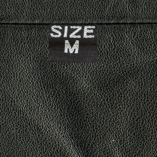 Textura de cuero negro, costura, tamaño — Foto de Stock
