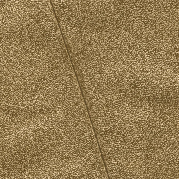 Yellow leather texture,seam — Stock Photo, Image