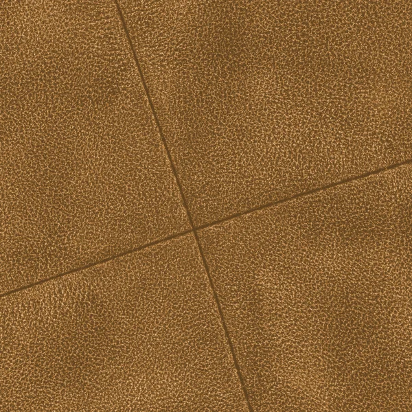 Gul läder texture, sömmar — Stockfoto