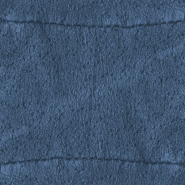 Blue glove leather texture or background, seams — Stock Photo, Image