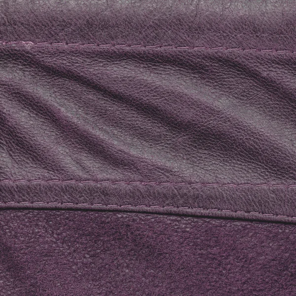 Zmačkaný fialový kožený textura nebo pozadí — Stock fotografie