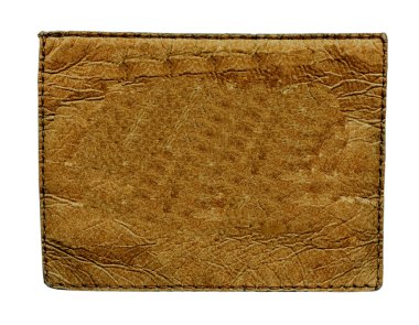 sarı-kahverengi boş deri etiket