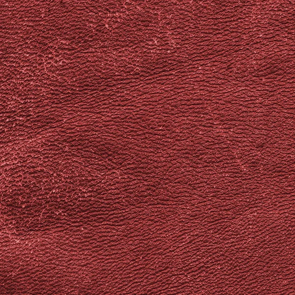 Old red scratched leather texture closeup — Stock Photo, Image