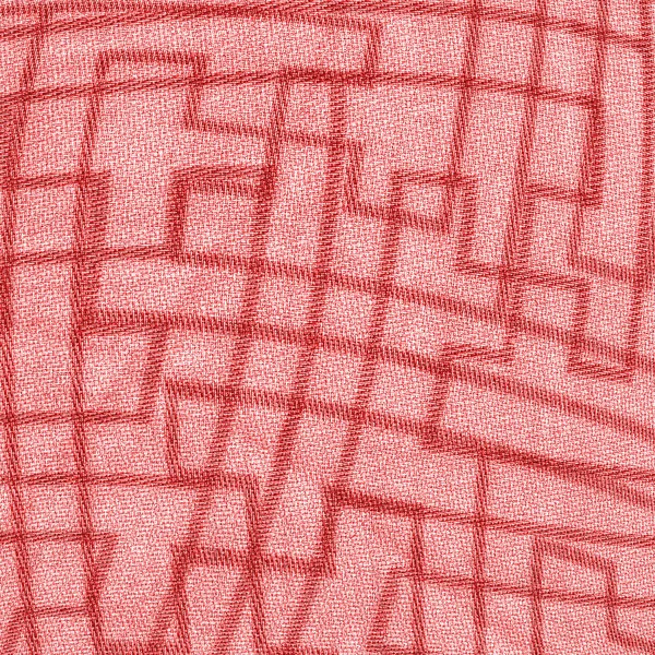 Roter Stoff Hintergrund mit gebrochenen Linien verziert — Stockfoto