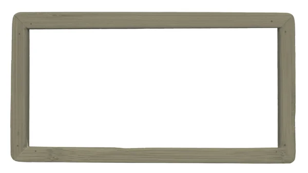 Old gray-green wooden frame — Stock Photo, Image