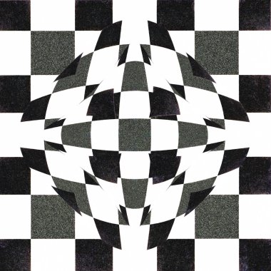 eğrileri ekose bir arka plan üzerinde beyaz ve kırmızı şeklinde