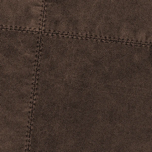 Texture cuir marron, coutures. Utile pour le contexte — Photo