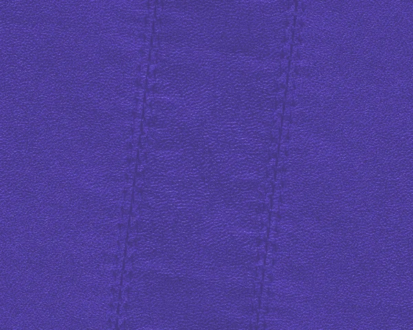 Textura de couro azul, costuras. Útil como fundo — Fotografia de Stock