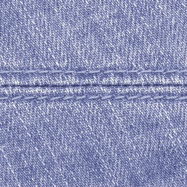 Sfondo di jeans azzurro decorato con una cucitura — Foto Stock