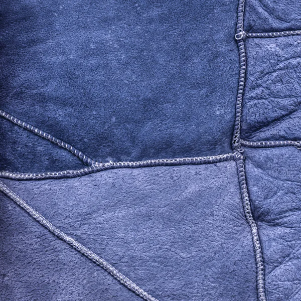 Painted blue texture of the wrong side of a fur coa — Stock Photo, Image