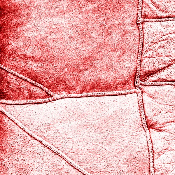 Painted red texture of the wrong side of a fur coat — Stock Photo, Image