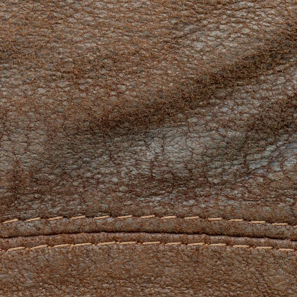 Brun garvat läder bakgrund närbild — Stockfoto