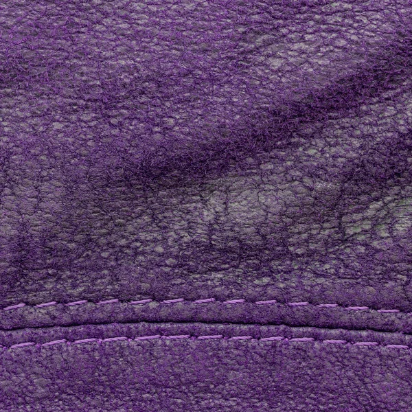 Violet tanned leather background  closeup — Stock Photo, Image