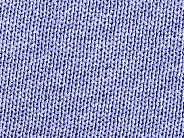 Tecido de tricô azul close up. Útil para fundo — Fotografia de Stock