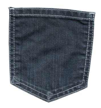 koyu mavi jeans arka cebimde beyaz izole
