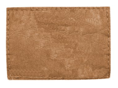 sarı-kahverengi deri etiket