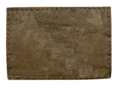 kahverengi deri jeans etiket