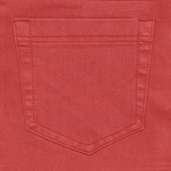 Красный карман джинсов — стоковое фото