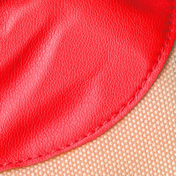 Textura de cuero y tela roja —  Fotos de Stock