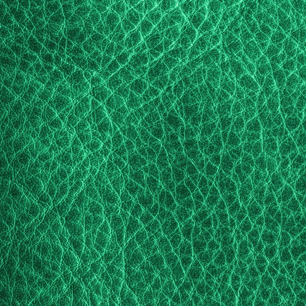 Green leather closeup. — Stock Photo, Image