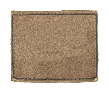 kahverengi deri jeans etiket