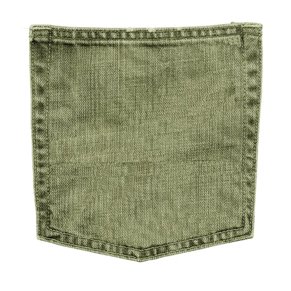 Зеленый карман джинсов — стоковое фото