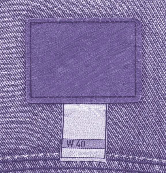 Étiquette en cuir violet — Photo