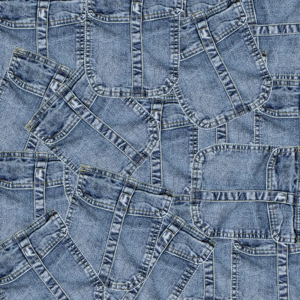 Blue jeans pockets — Stock Photo, Image