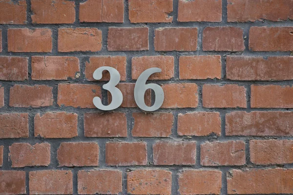 House Number Thirty-six — Stock Photo, Image