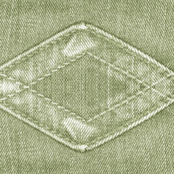 Textura de denim verde — Fotografia de Stock