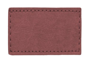 kırmızı-kahverengi deri etiket