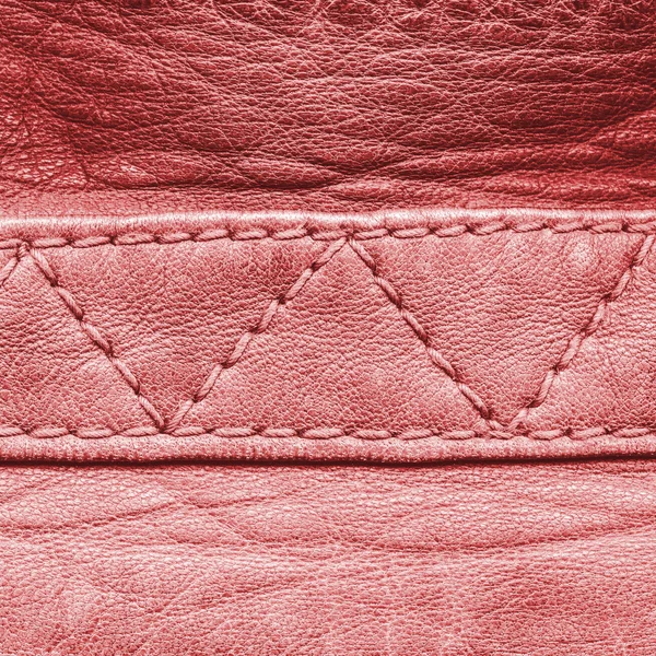 Fragment of red leather coat — Stock Photo, Image