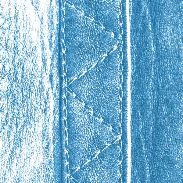 Fragment of  blue leather jacket — Stock Photo, Image