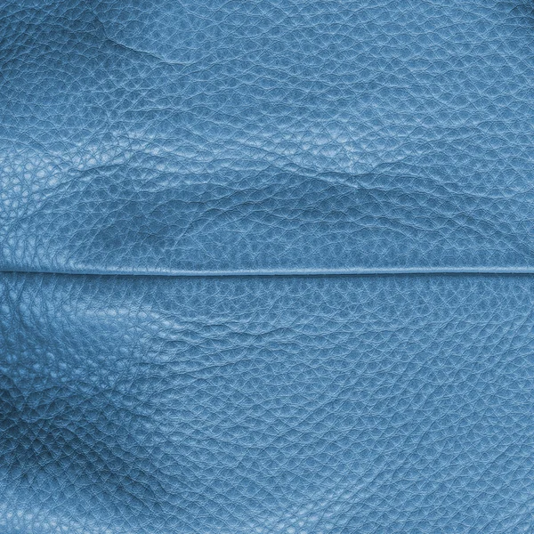 Hintergrund aus blauem Leder — Stockfoto