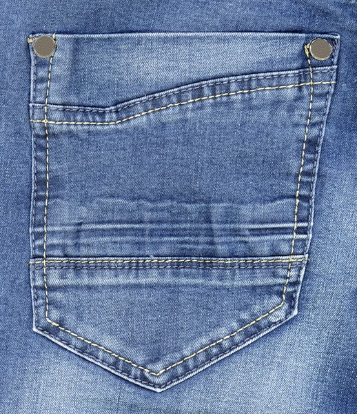 Back blue jeans  pocket — Stock Photo, Image