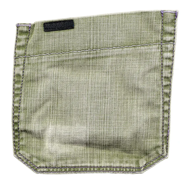 Terug groene jeans zak — Stockfoto