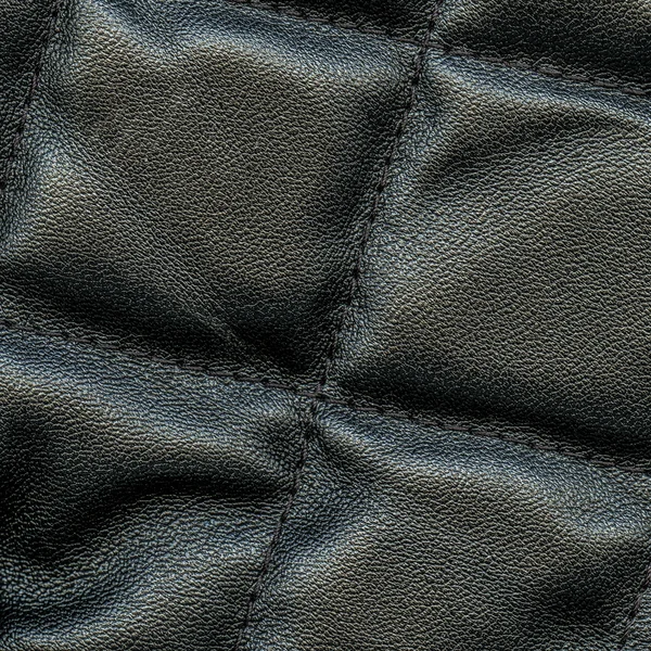 Fragment of black leather jacket — Stock Photo, Image