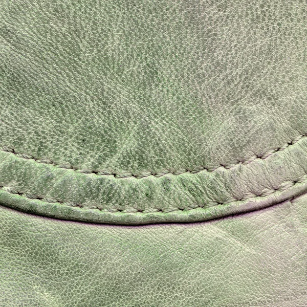 Fragment of pale green leather — Stock Photo, Image