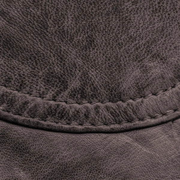 Fragment of brown leather — Stock Photo, Image