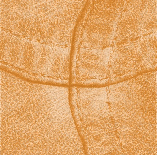Fragment of yellow leather — Stock Photo, Image